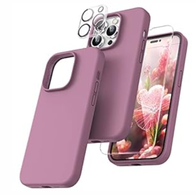 TOCOL for iPhone 14 Pro Max Case, Slim Silicone Case for 14 Pro Max 6.7 Inch, Precise Fit, Anti-Slip, Drop Protection, Midnight Green