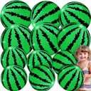 [ 10''+8'' ] 12 Pack Watermelon Beach Balls Bulk, Inflatable Mini Beach Ball for Kids, Beach Water Toys Swimming Pool Toys, Summer Halloween Birthday Party Favors, Fruits Theme Pool Party Decorations