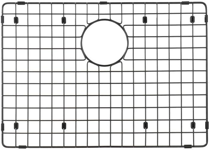 Starstar Sinks Protector Matte Black 304 Stainless Steel Kitchen Sink Bottom Grid, Rack (21 L x 16 W), 21x16 Inches