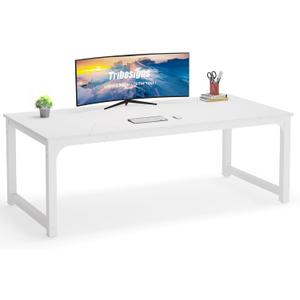 Tribesigns Modern Computer Desk, 78.7 x 39.4 inch X Large Executive Office Desk Computer Table Study Writing Desk Workstation for Home Office,White