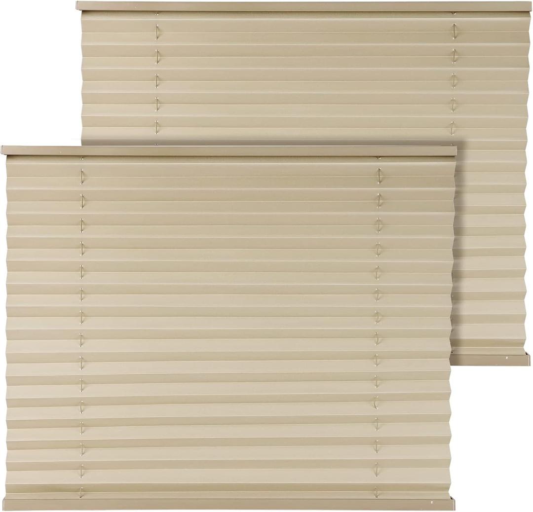 Eazy2hD 2 Pack RV Pleated Blinds Shades (32" W x 24" L) Day & Night Camper Comfort Dimmable Internal Window Roller Shade Privacy Shutters for RV Trailer