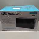 Emerson MW7302B Compact Countertop Microwave Oven with Touch Control, LED Display, 700W, 10 Power Levels, 6 Auto Menus, Glass Turntable and Child Safe Lock, 0.7 Cu., Ft. Black