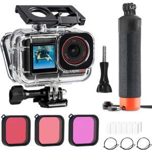 FitStill 60M/196FT Diving Kit for DJI osmo Action 5 pro/4/3, Waterproof Housing + Buoyancy Handle + Diving Filter for Underwater Shooting DJI Action 5pro/4/3 Protective Accessories