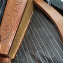 12 Strings Harp Irish Celtic Highland Solid Rosewood Naturl shape Nylon Lever Tuning Key Extra Set included 18" inches tall Roseback