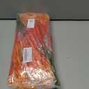 Artificial Fall Flowers for Outdoors 20 Bundles Faux Lavender UV Resistant Fake Monkey Grass Plants Plastic Autumn Mums for Indoor Outside Planter Porch Garden Window Box Decorations (Orange)