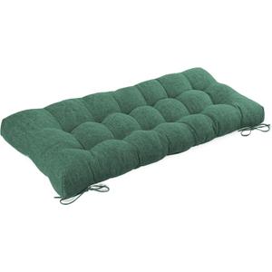 Bench Cushion for Indoor Furniture 48 x 19 inch Rectangle Bench Seat Cushion for Bay Window Entryway Bench Thick Textured Chair Cushion with Non-Slip Backing 1 Pack, Green