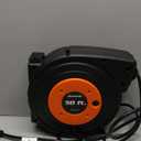 DEWENWILS Retractable Extension Cord Reel, 50 FT Heavy Duty Power Cord, 14AWG/3C SJTOW, 3 Grounded Outlets Lighted Triple Tap, 13 Amp Circuit Breaker, UL Listed (Orange & Black)