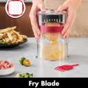 French Fry Cutter, Professional Home Style Onion Chopper, Vegetable Chopper Dicer Manual, Easy to Clean, Ultra Sharp Blades Thick-Strip Fry Cutter Apple Slicer and Corer, 3 Blades