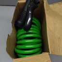 50ft Garden Hose, EVA Curly Water Retractable Hose Brass Connectors, Includes 8-Pattern Function Sprayer, Corrosion Resistant Coil for Gardening Homeowners (Green)