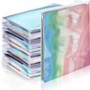 40 Set 12 x 12 Scrapbook Paper Storage Organizer Clear Top Loading Files Plastic Holder with Customizable Tabs for Holding Vinyl Paper Scrapbook Photos