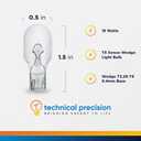 Technical Precision - Replacement Bulbs for Kichler Lighting 10574CLR by Technical Precision - 18W 12V Xenon Bulb - T5 Wedge Base Landscape Light Bulbs - 2800K Warm White - 10 Pack
