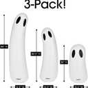 FUNBOY Standing Ghost Halloween Dcor (3 Pack)  Freestanding Indoor/Outdoor Spooky Decorations for Lawn, Porch, or Entryway