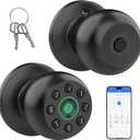 Fingerprint Door Knob, Smart Door Knob, Biometric Door Knob with Code, App Control, Auto Lock, Fingerprint Door Lock,Thumb Print Door Knobs for Bedroom, Office, Apartment