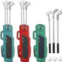 3 Sets Miniature Dollhouse Accessories Sports Miniature Golf Clubs Mini Golf Club Model Toys for 1:12 Scale Dollhouse Decorations, Red Blue Green (Small)