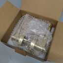 Leydebong 6 Pack Gold Interior Door Handle Passage Door Handle Lever for Indoor use, Reversible for Left and Right with No Key