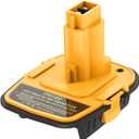 1PACK DM18D Adapter Converter for 18V Tools with USB Port, Compatible with Dewalt 20V Battery, Compatible with Milwaukee 18V Battery