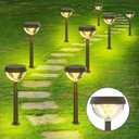 Solar Pathway Lights 8 Pack, Solar Lights Outdoor Warm White Waterproof, Adjustable Solar Powered for Walkway Yard Garden Driveway Backyard