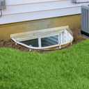 Vercraft 43"L x 19"W Basement Window Well Covers with Mounting Clip Heavy-Duty Clear Polycarbonate Egress Window Cover Outside All-Weather Against Debris UV Resistant Protects Tear-Resistant