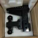 Adjustable Trailer Hitch -Drop Hitch-Tow Hitch with 2.5 inch Receiver-6inch Drop/Rise, 2" & 2-5/16" Ball Hitches for Trucks, 22,000 LBS GTW, Trailer Hitches with Anti-Theft Pin, Black