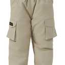 BGX Kids Snow Pants Boys Girls Winter Waterproof Baggy Pants Outdoor Windproof Snowboard Pants (10-11 Years, Khaki)