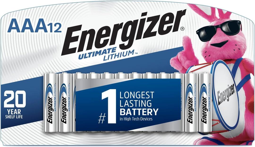 Energizer AAA Batteries, Ultimate Lithium Triple A Battery, 12 Count