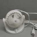 IRIS USA WOOZOO Desk Fan, Air Circulator, 3 Speeds, 32ft Max Air Distance, 112 Adjustable Tilt, 27.5db Quiet Motor, Small Fan for Bedroom, Office, Dorm, White