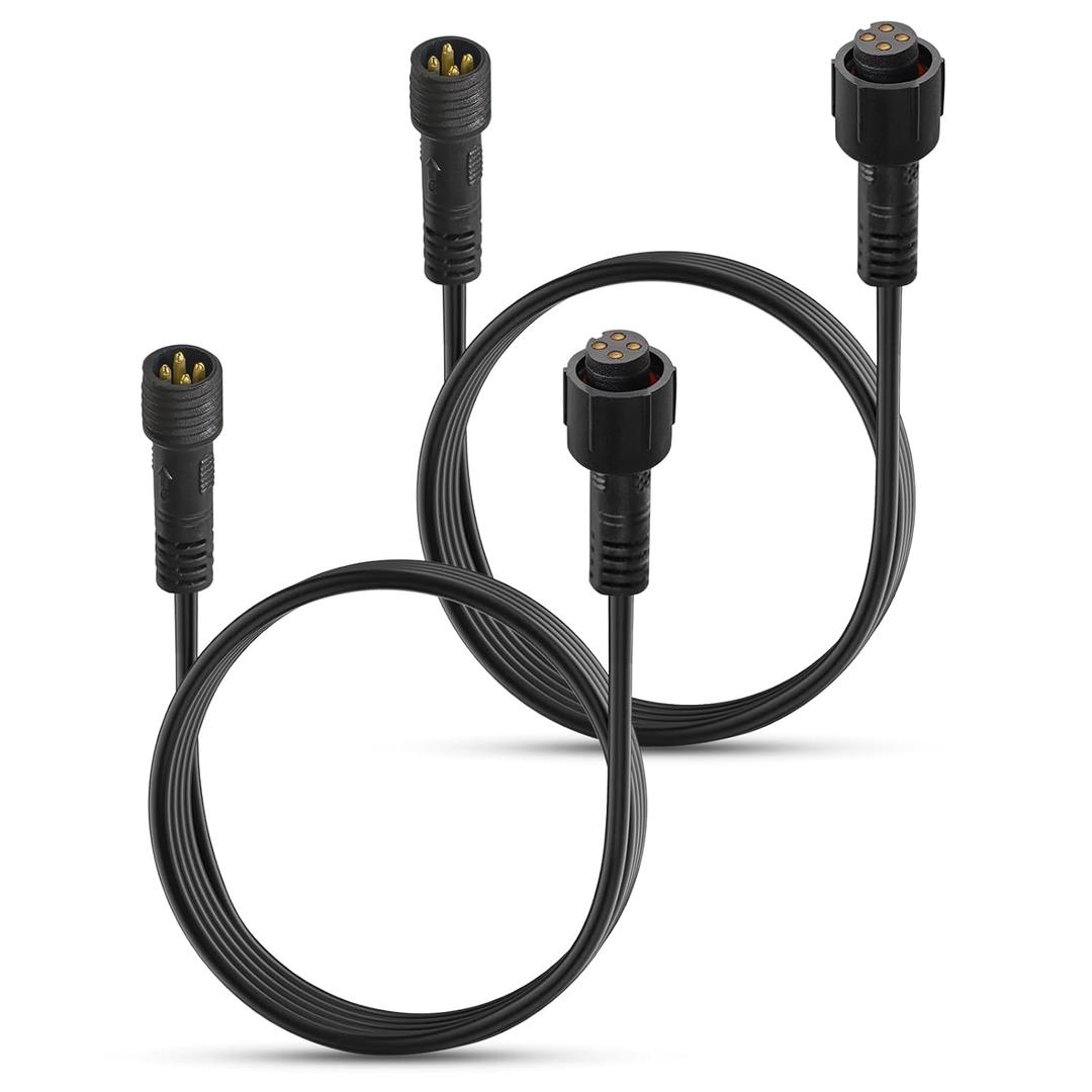 10FT 4 Pin Extension Cable Wire with Male and Female Connectors, RGB LED Multi Color Extension Cords Rock Light Extension Wire Neon Accent LED Strip Extension Cable