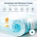 IULULU Twin Size Mattress Topper, 2 Inch Gel Memory Foam Topper, Light Comfort Upgrade, CertiPUR-US Certified