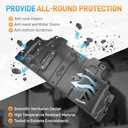Full Set Steel Skid Plate with Transmission Skid Plate, Heavy-Duty Splash Undercarriage Protection Shield, Compatible with 2015-2022 Ford F150-Not Compatible with Powerboost