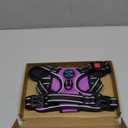 PHOEPET No Pull Dog Harness Medium Reflective Front Clip Vest with Handle,Adjustable 2 Metal Rings 3 Buckles,[Easy to Put on & Take Off](M, Purple)