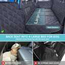 Truck Hard Bottom Car Seat Cover for Dogs | Mesh Window & 2 Safety Belts | 100% Waterproof Sturdy Back Seat Extender with Door Protectors |Non-Slip,Scratchproof Pet Car Rear Seat Protector Fit Pickup