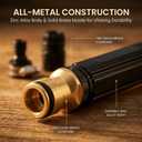 High Pressure Hose Nozzle, Heavy Duty Adjustable Twist Hose nozzle Jet Sweeper Nozzle, Pressure Washer Nozzle with Leak-Proof Design for Car Wash, Lawn, Patio Cleaning