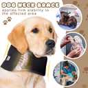 Adjustable Dog Neck Brace Offers Support for Pets Neck Pain Injury Relief Soft Support Cervical Vertebral Sprains and Instability Brace Collar for Dogs(XL) (Black)