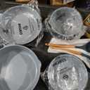 Pots and Pans Piece Nonstick Cookware, Granite Cooking Set with Frying Pans, Gray