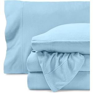 Bare Home Super Soft Fleece Sheet Set - Full Size - Extra Plush Polar Fleece, No-Pilling Bed Sheets - All Season Cozy Warmth (Full, Light Blue)