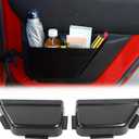RT-TCZ for Wrangler JKU Rear Door Net Pocket Storage Box Organizer for Jeep Wrangler JKU 4-Door 2011-2018 2pcs, Rear (Black)