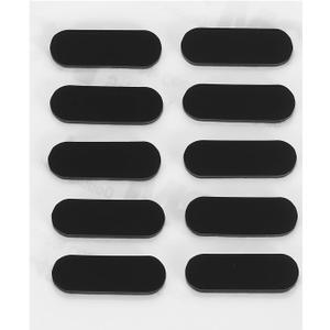 PATIKIL 0.6 Inch / 15mm Laptop Rubber Feet, 10 Pack Anti-Skid Pads Oval Computer Bottom Replacement Foot Cover for Laptop Base Consoles Bottom Furniture Feet, Black