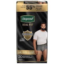 Depend Maximum Absorbency Incontinence Underwear for Men L/XL 