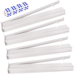 Non-Slip Mahjong Racks with Pushers,19" Tile Holders for Mahjong Game, 430 x 85 x 30 mm / 480 x 85 x 30 mm