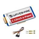 Waveshare Three Color 2.13inch E-Ink Display HAT (B), 212x104 Resolution 3.3V/5V Red Black White E-Paper Display Screen for Raspberry Zero/Zero W/Zero WH/2B/3B/3B+ SPI Interface,Full Refresh
