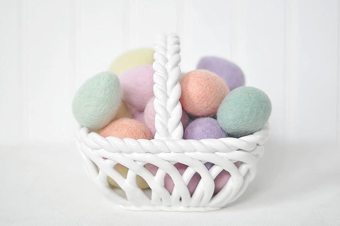 Pastel Rainbow Felt Easter Eggs