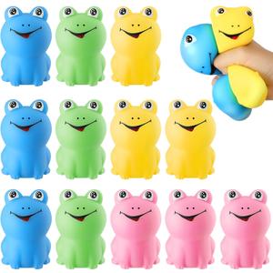 Meooeck 12 Pcs Frog Stress Balls for Adult Mini Frog Fun Squeeze Fidget Animal Balls Cute for Birthday Party Favors Office Stuffer Gift ADHD Autism Anxiety