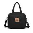 Small Diaper Bag Tote, Crossbody Diaper Bag Mini Purse with 8 Pockets, Travel Baby Bag for boys & Girls, 2 Insulated Pockets, Black