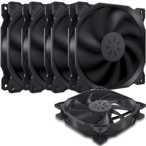 upHere 12BK4-5 PWM Case Fan,120mm PC Fan,High Performance Cooling Fan, 4-Pin, Adjustable Speed 900-1800 RPM, Compatible with Desktop