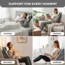 Orthodic 4 in 1 Wedge Pregnancy Pillow for Sleeping Maternity Support Pillow Set with Belly Wedge, Back Cushion & Hip Alignment Pillow | Under-Belly Support for Side-Sleeping Comfort