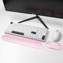 Ergonomic Gel Keyboard and Mouse Wrist Rest Set  Pink Wrist Rest for Computer Keyboard 75% 80%, Comfort & Support for Typing and Gaming