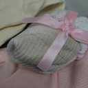 Womens Bow Socks Ruffle Casual Crew Black Whitte Soft Breathable Cotton 4 Pairs Socks (One Size)