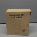 LUXEAR 31oz Large Overnight Oats Containers with Lids and Spoons 2 Pack,Dual-Layer Plastic Yogurt Parfait Cups Salad Pod Mason Jar Reusable for Oatmeal Cereal Nut Fruit with Holder for Snack Meal Prep