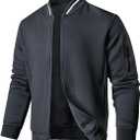 SAVKOOV Mens Loose Fit Lightweight Jacket Casual Stylish bomber Jacket (S)