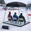 VERSSURE Sports Tent, Portable Sports Tent Shelter Fits 24 Persons, 6.3FT Height Clear Bubble Tents for Sports Games and Camping, Providing Shelter from Wind and Rain (Black)